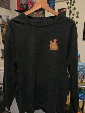 ExpeditionOne DGK Mens Black Long Sleeve Crew Neck Graphic Cotton Knit  Size L